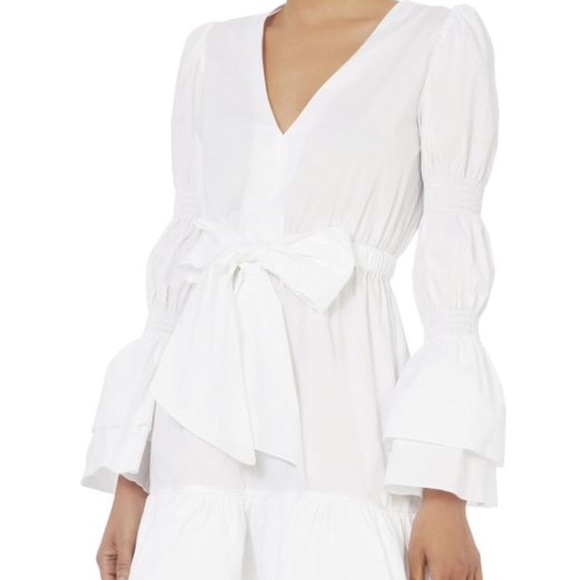 Intermix Bennet Poplin White Dress - Picture 2 of 6